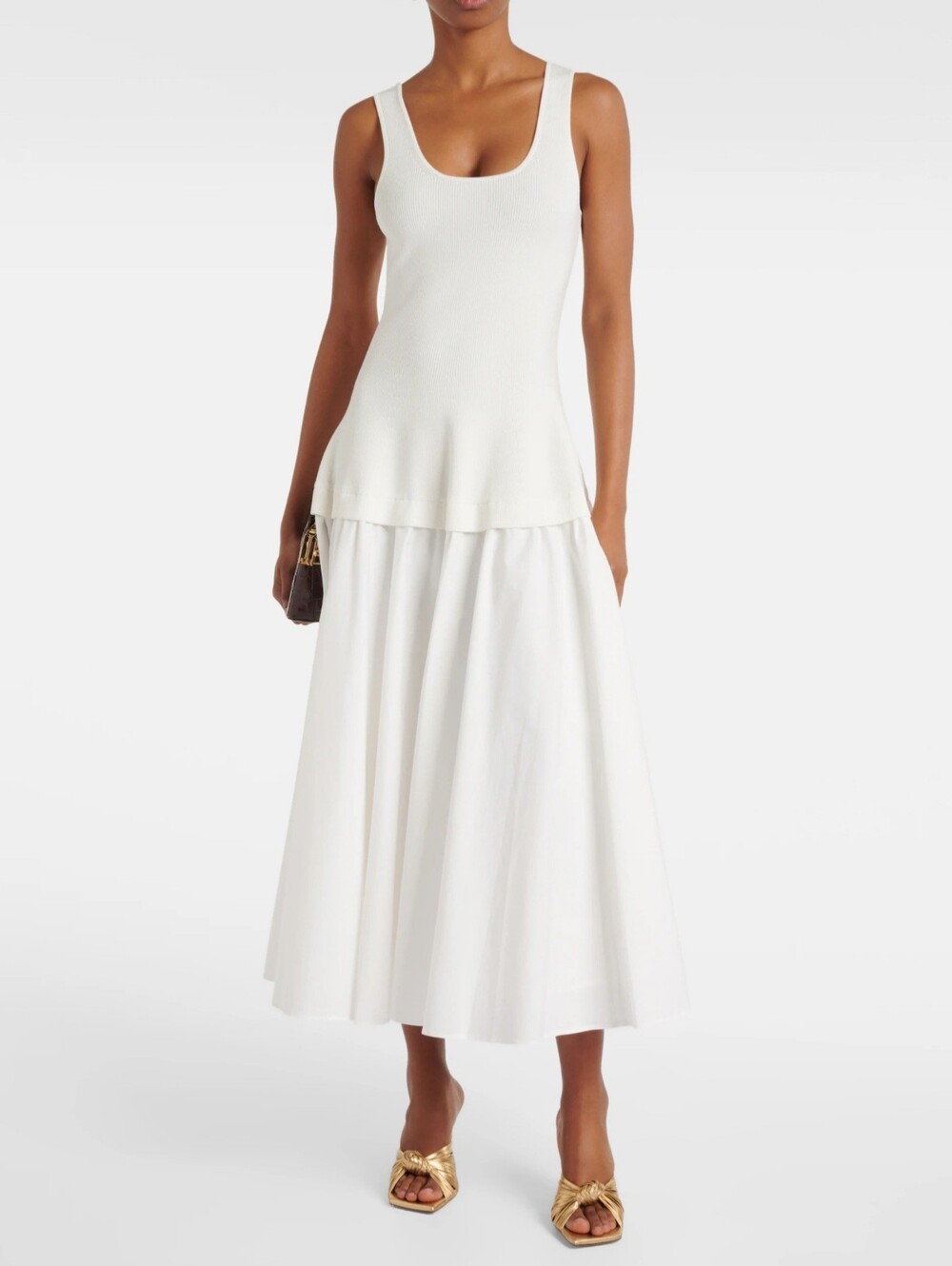 Simkhai Midi Dress Jazz Cotton-Blend Poplin Size S